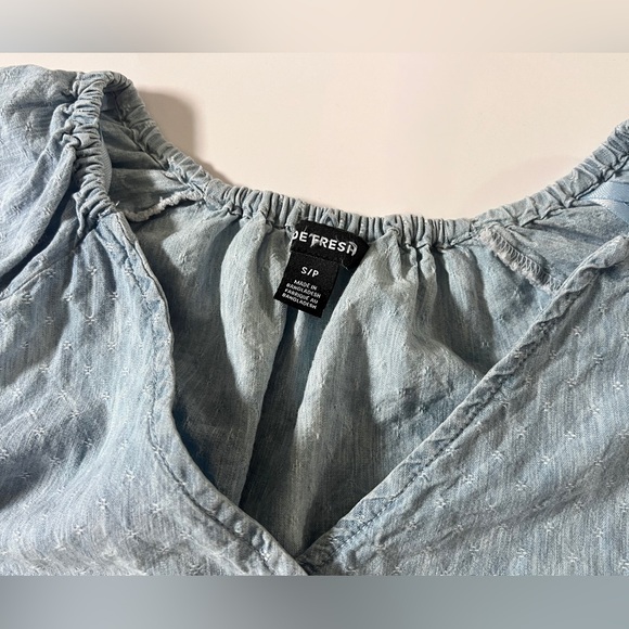 Joe Fresh 3/4 Sleeve Button Down Cotton Blouse Size S - Picture 4 of 8